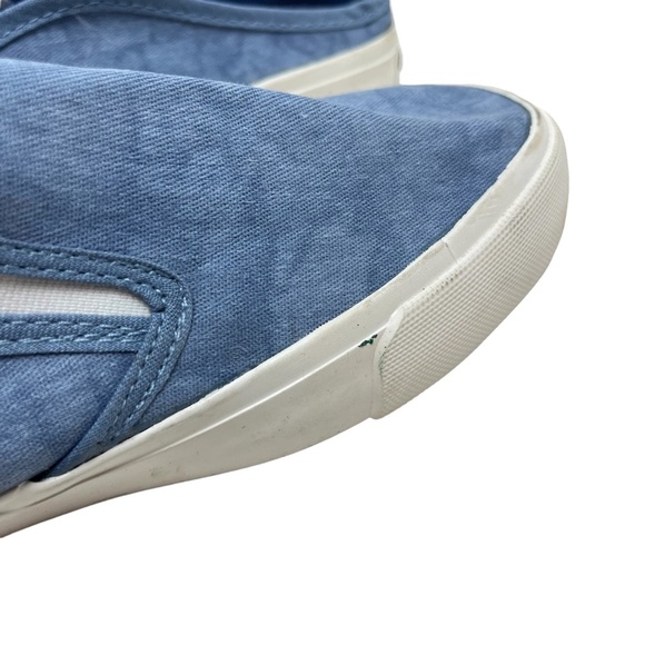 LAM Blue Canvas White Wall Loafers Slip On Mules Flats Casual Shoes sz 7.5 - Picture 12 of 16